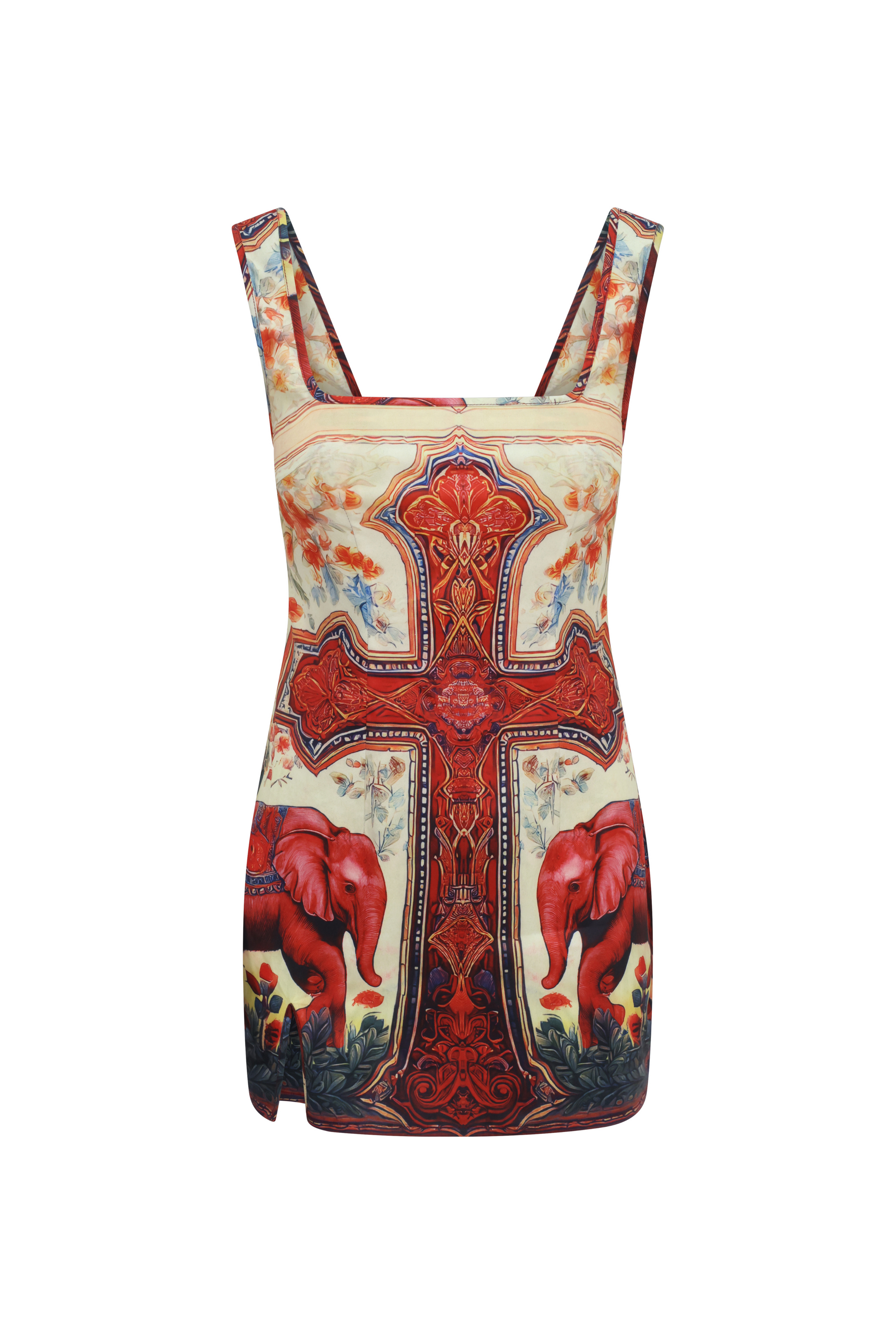 Santa Maria Printed Mini Dress