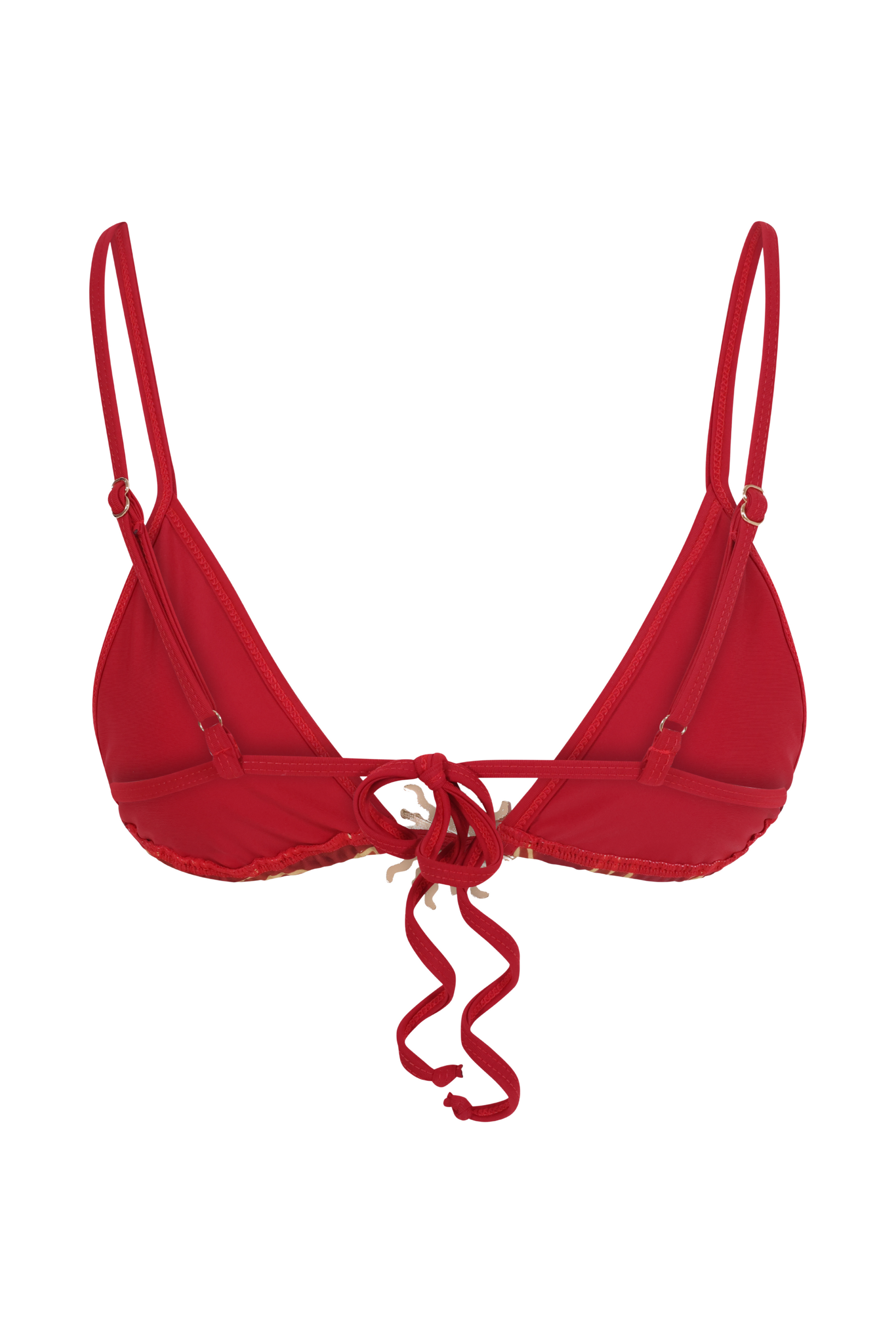 Celeste Cherry Red Triangle Bikini Top