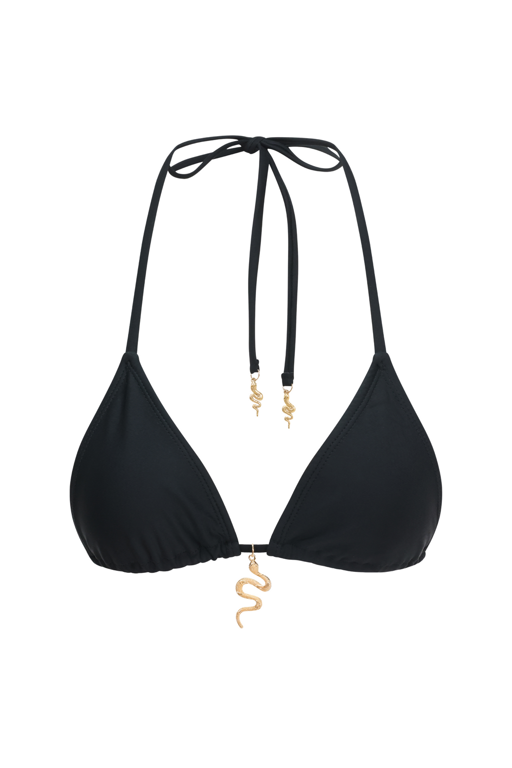 Noir Snake Charmer Black Triangle Bikini Top