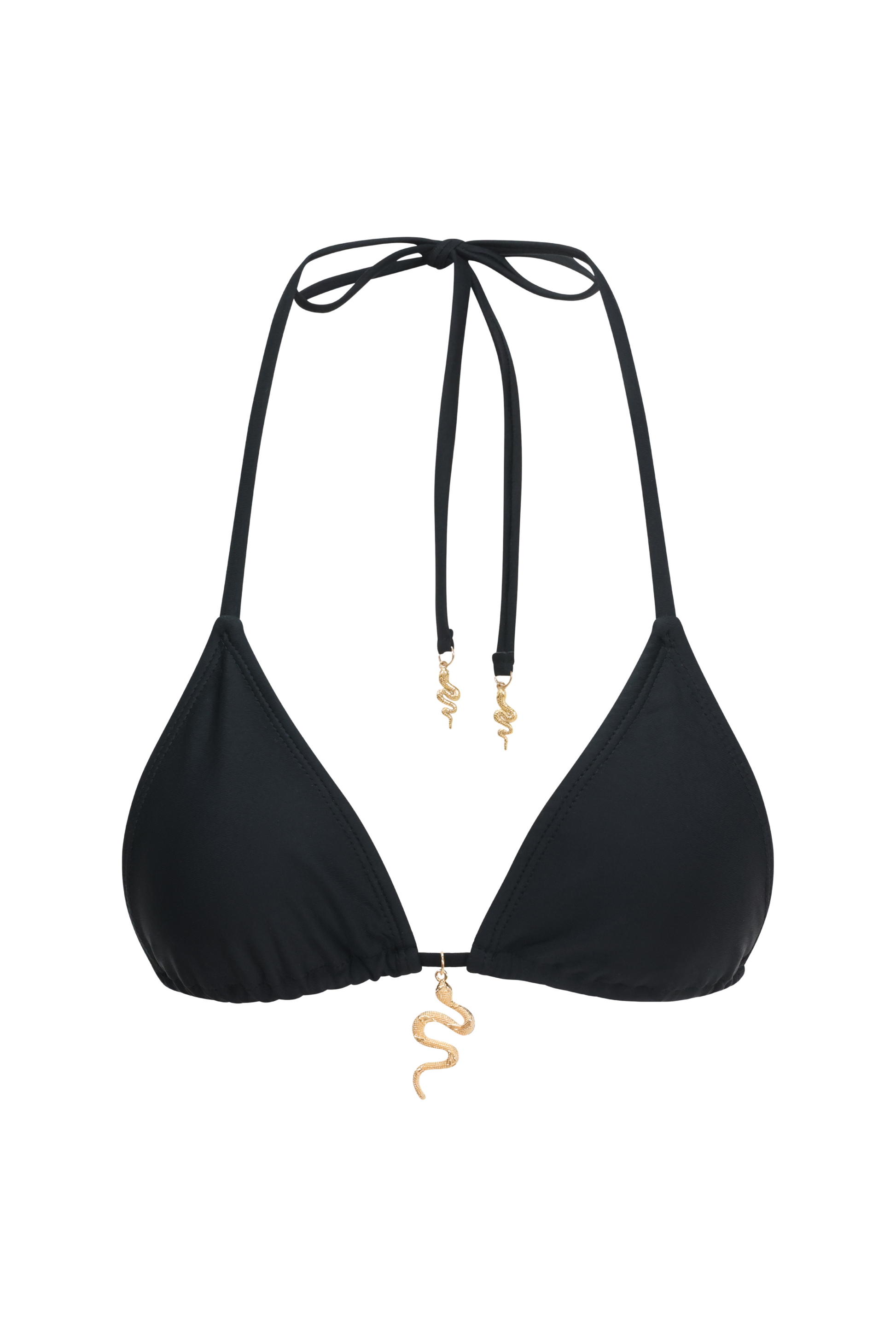 Noir Snake Charmer Black Triangle Bikini Top