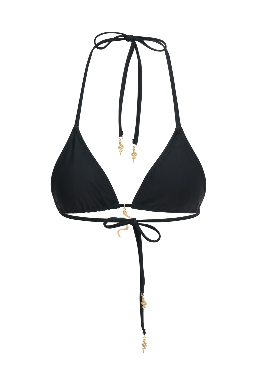 Noir Snake Charmer Black Triangle Bikini Top