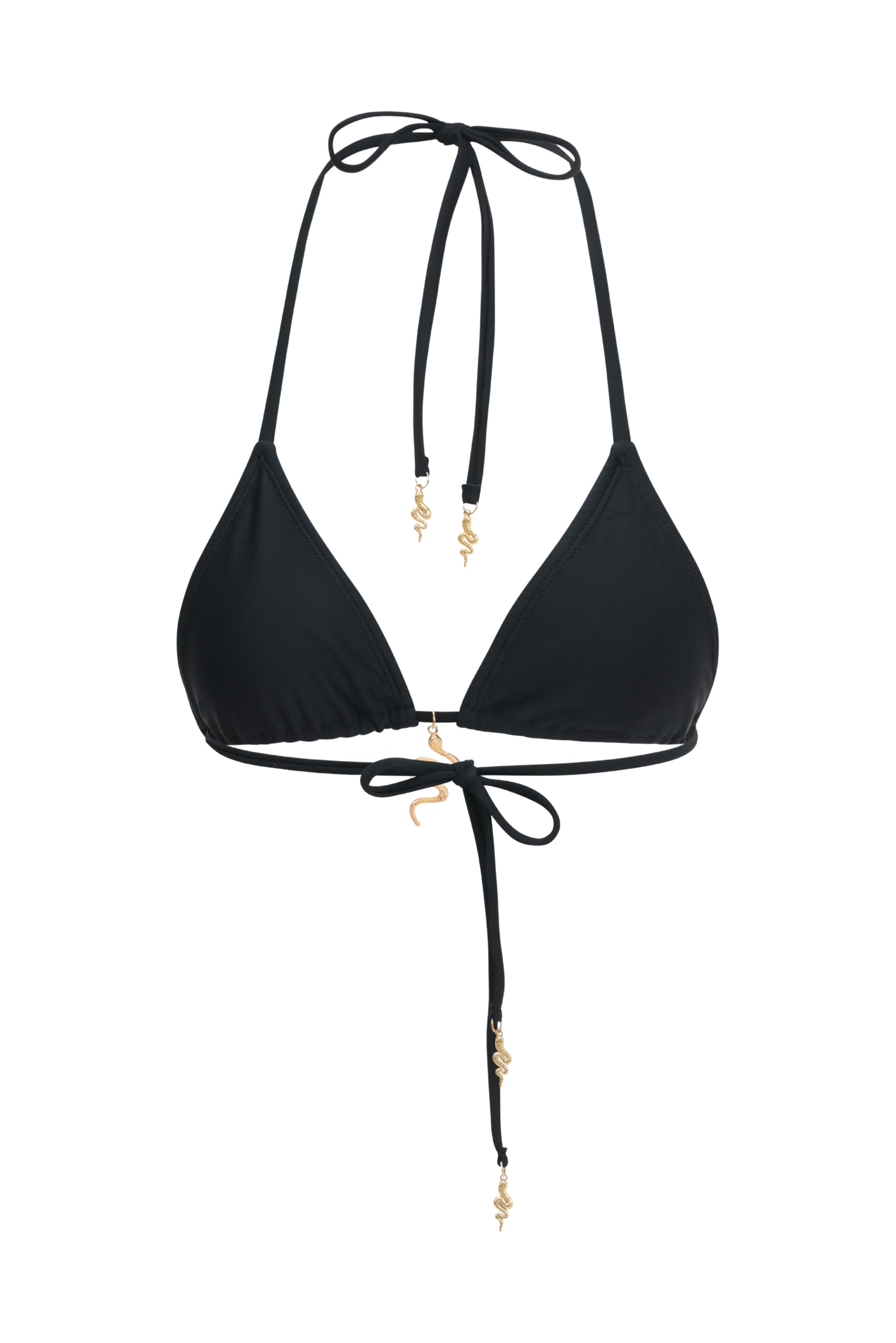 Noir Snake Charmer Black Triangle Bikini Top