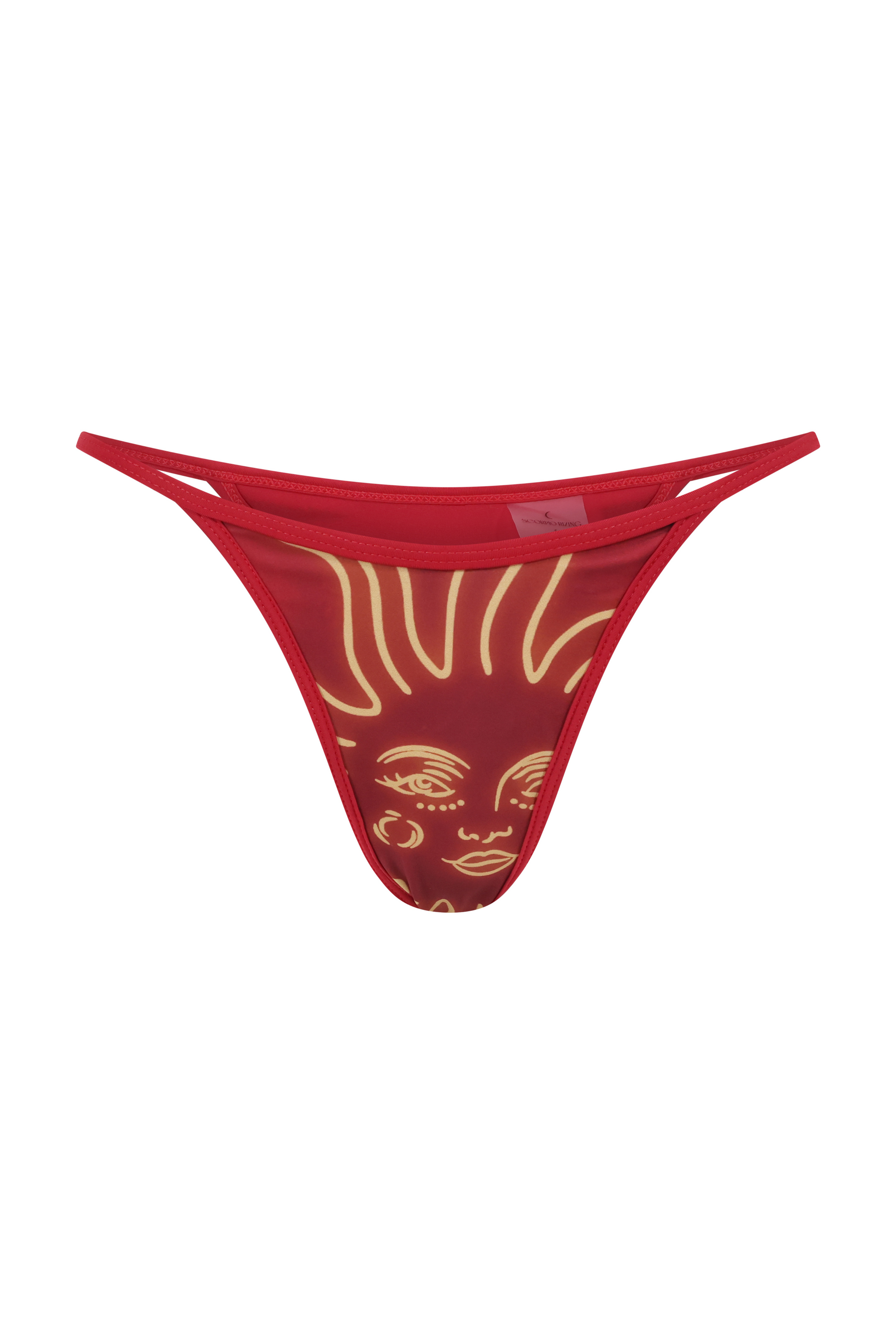 Celeste Cherry Red Adjustable Bikini Bottoms