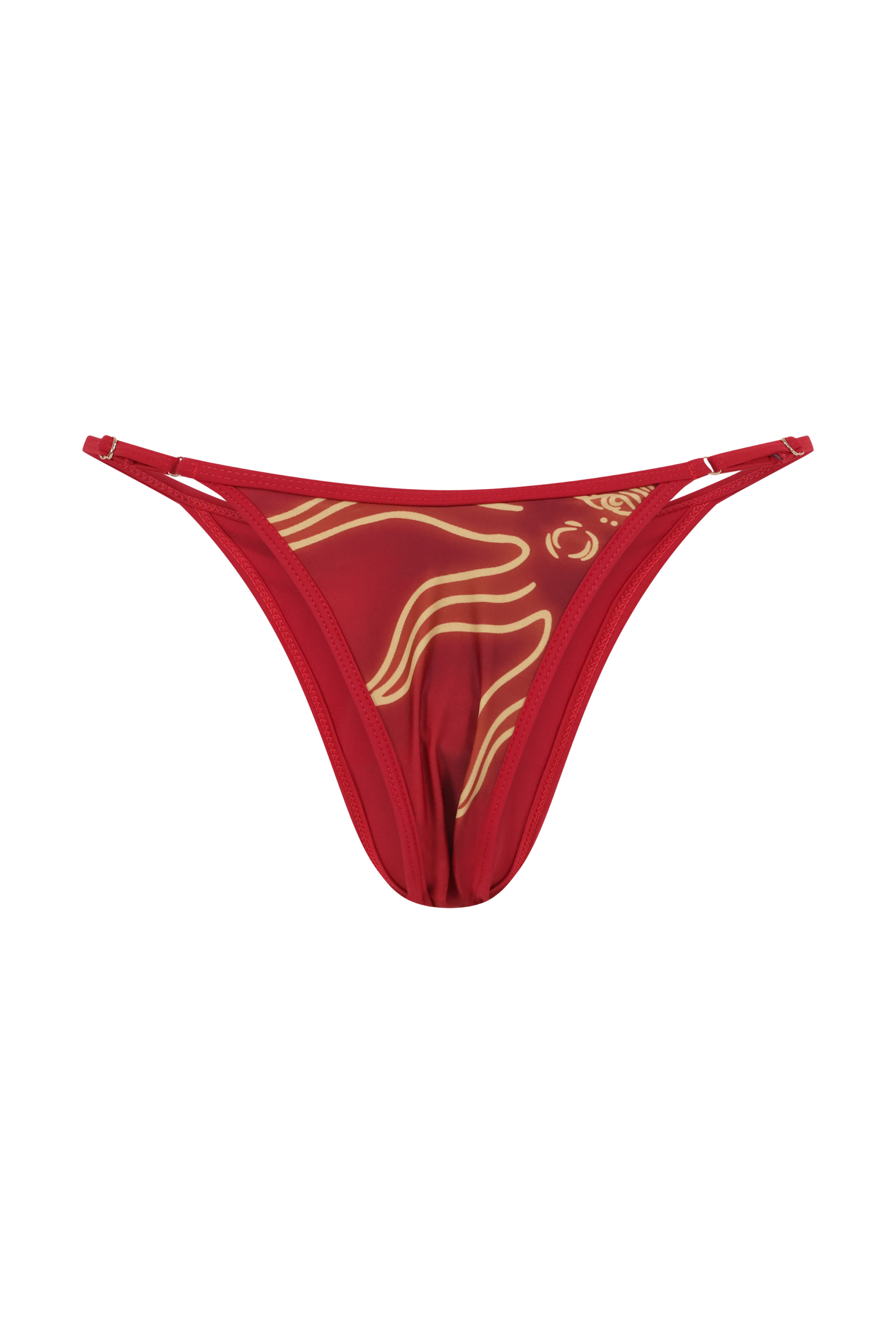 Celeste Cherry Red Adjustable Bikini Bottoms