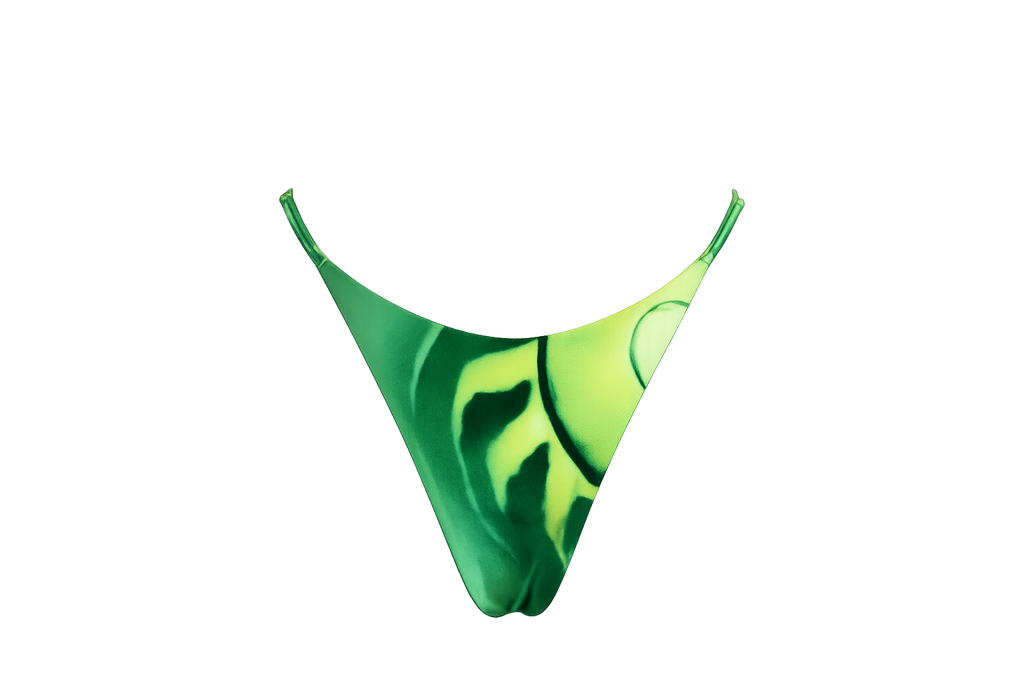 Emeralys Green Shell Print Adjustable Bikini Bottoms