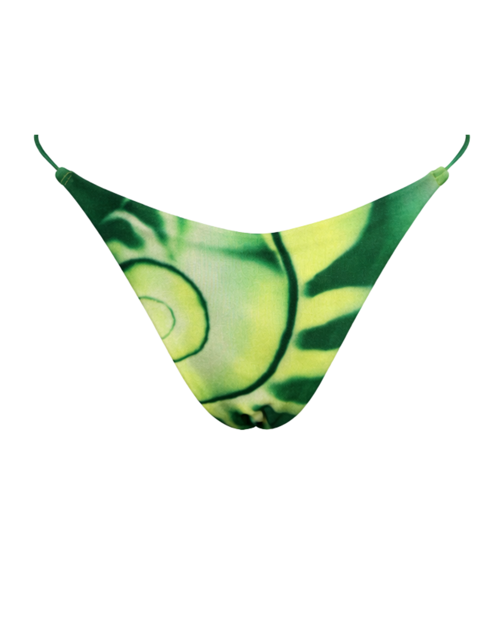 Emeralys Green Shell Print Adjustable Bikini Bottoms