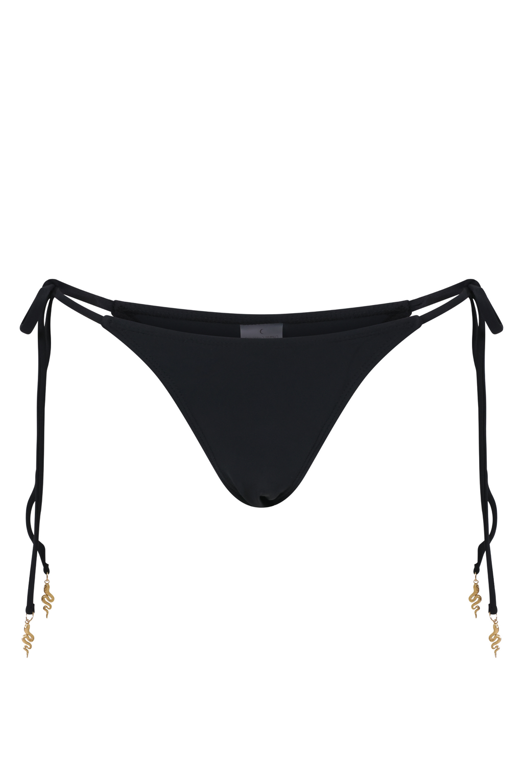 Noir Snake Charm Black Triangle Bikini Bottom