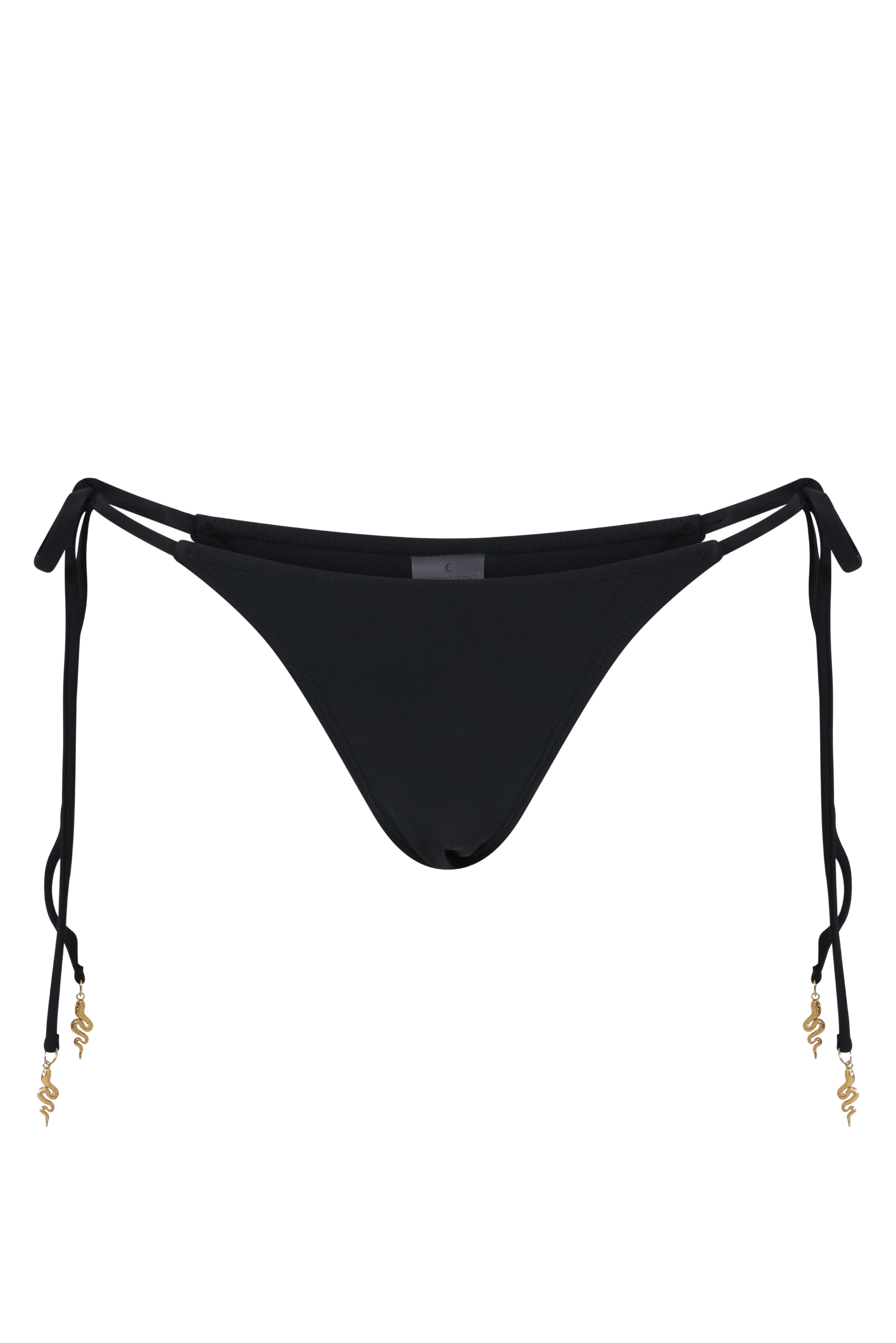 Noir Snake Charm Black Triangle Bikini Bottom