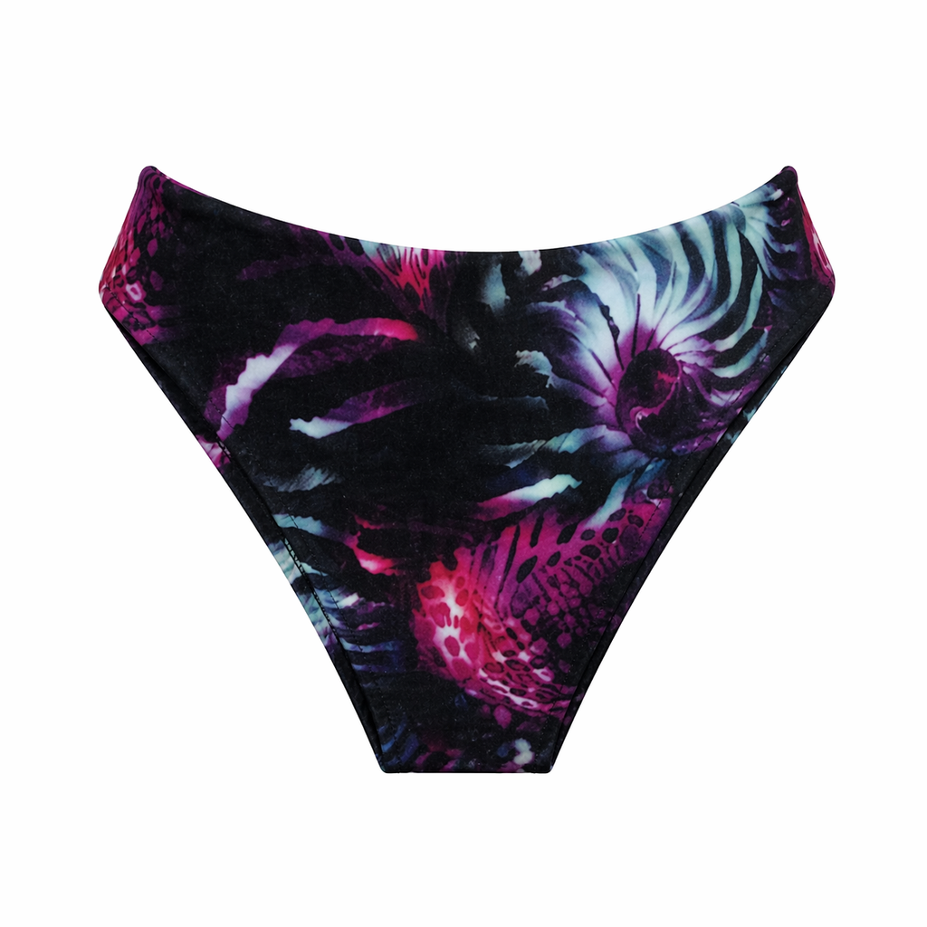 Nautilus Electric Shell Print High Leg Bikini Bottoms