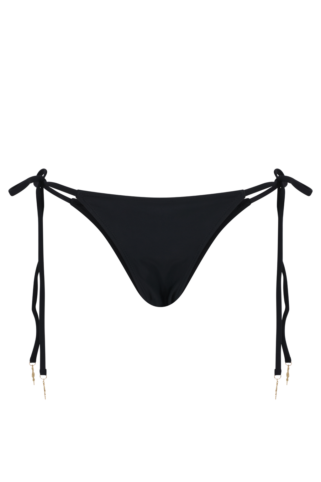 Noir Snake Charm Black Triangle Bikini Bottom
