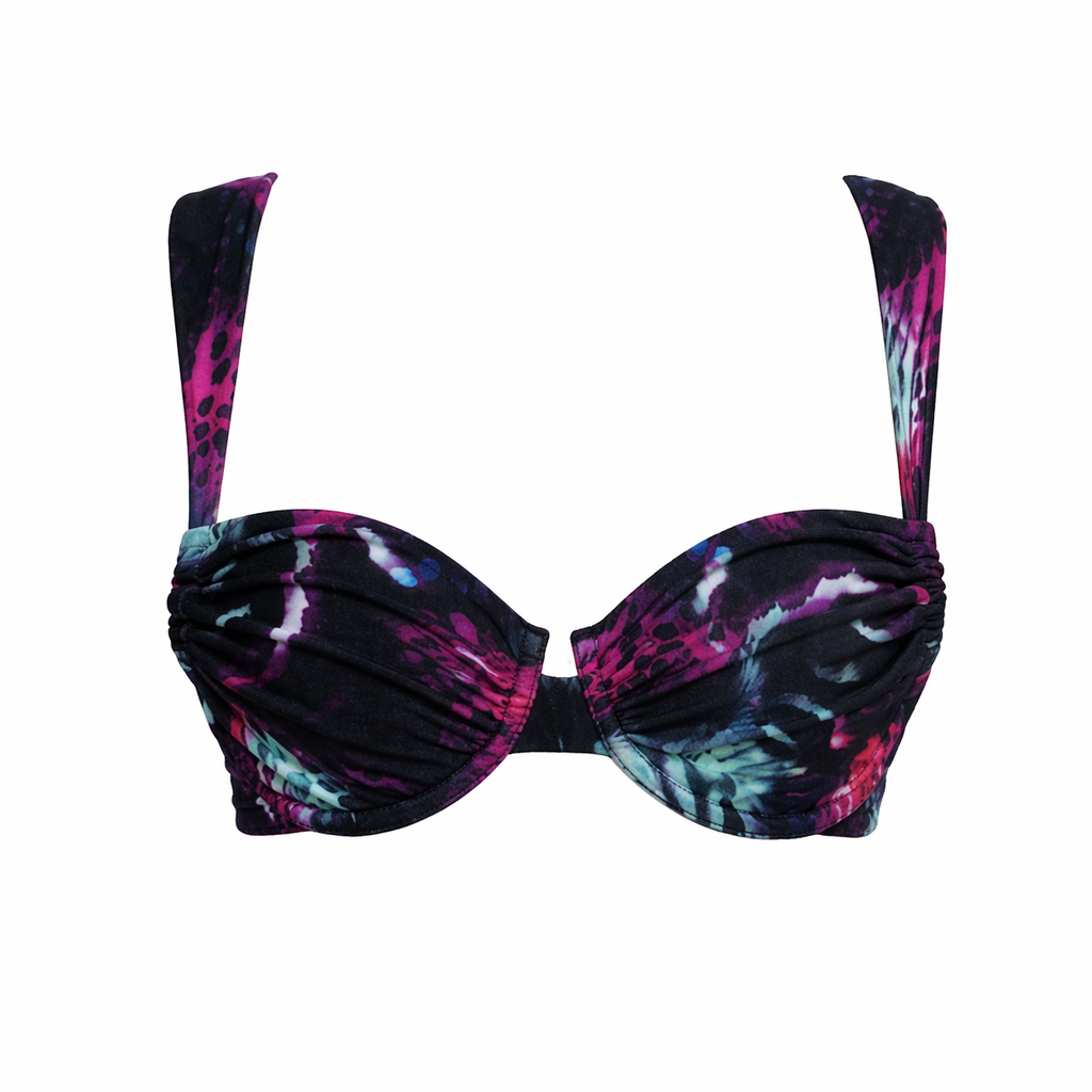 Nautilus Electric Shell Print Adjustable Bikini Top