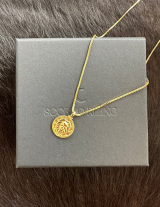 Leo 18K Gold Plated NecklaceOur beautiful 18K gold plated Leo pendant and chain. Made from a stirling silver base with 18K gold plating, the necklace is water resistant and makes the perfect "aLeo 18K Gold Plated Necklace