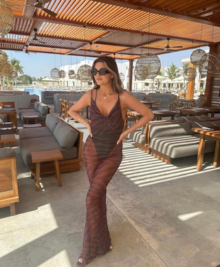 Zebra La Muse Mesh Maxi DressZebra La Muse mesh maxi dress with cown neck and scoop back detail. The dress length measures 160cm. The model wears size Small and height measures 157cm. 100% PolyeZebra La Muse Mesh Maxi Dress