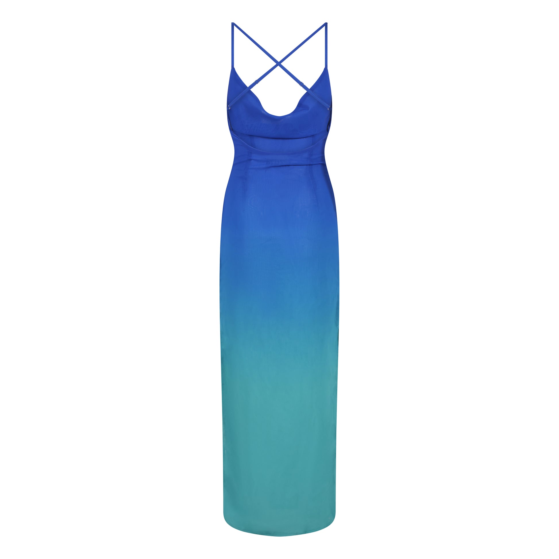 Oceania Ombrè Backless Maxi Dress