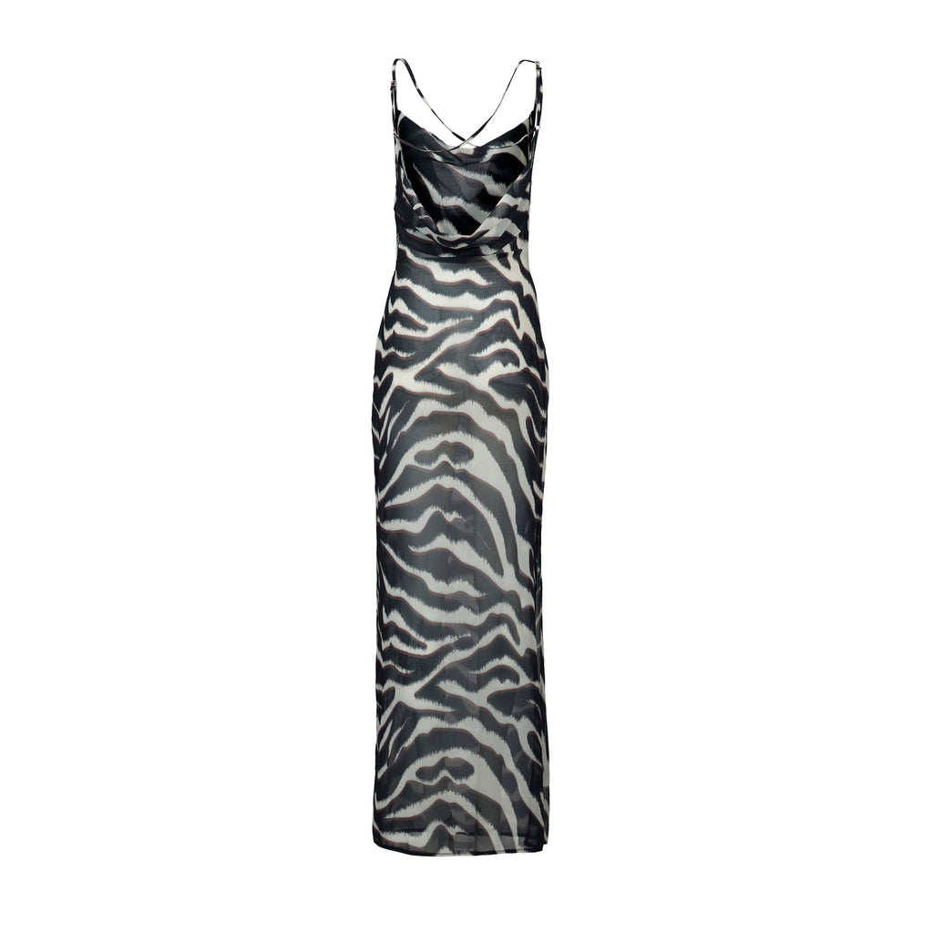 Zebra Amantis Sheer Maxi Dress