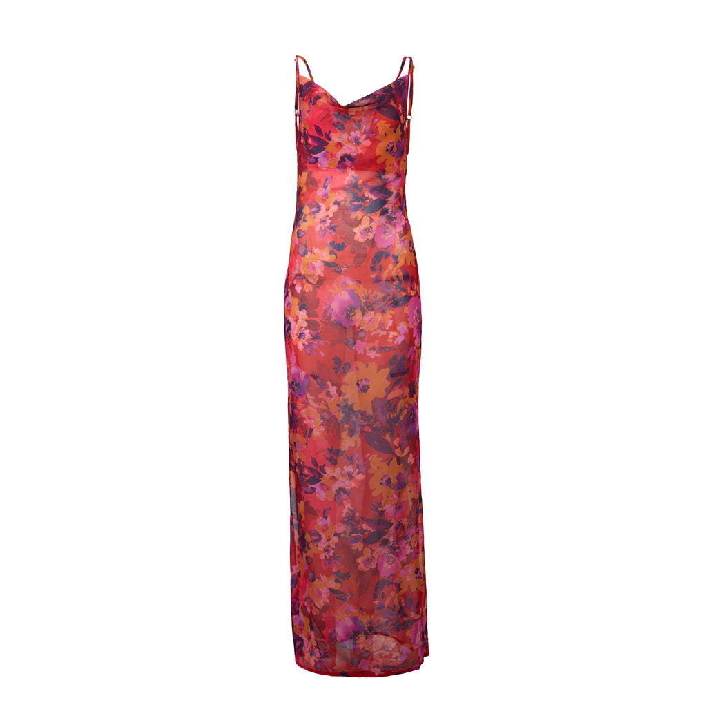 Floral Amantis Sheer Maxi Dress