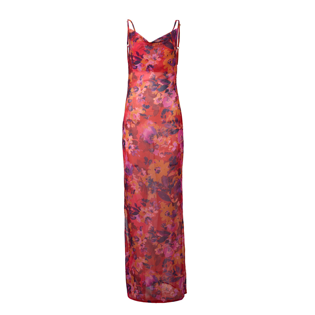 Floral Amantis Sheer Maxi Dress