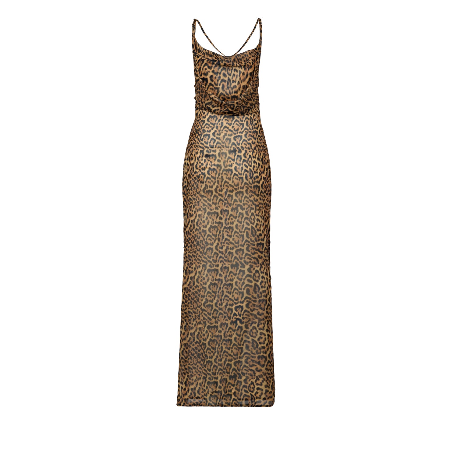 SAMPLE SALE - Leopard Amantis Sheer Maxi Dress