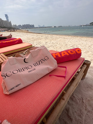 Scorpio Cotton Tote BagScorpio slogan canvas tote bag. 100% cotton. Bag dimensions measure 48cm * 42cm * 40 cm. Cool wash only. Free delivery and returns in the UAE. All prices are inclusiScorpio Cotton Tote Bag