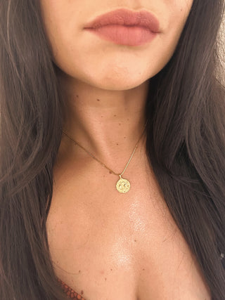 Pisces 18K Gold Plated NecklaceOur beautiful 18K gold plated Pisces pendant and chain. Made from a stirling silver base with 18K gold plating, the necklace is water resistant and makes the perfectPisces 18K Gold Plated Necklace