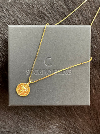 Taurus 18K Gold Plated NecklaceOur beautiful 18K gold plated Taurus pendant and chain. Made from a stirling silver base with 18K gold plating, the necklace is water resistant and makes the perfectTaurus 18K Gold Plated Necklace