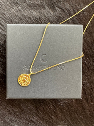 Cancer 18K Gold Plated NecklaceOur beautiful 18K gold plated Cancer pendant and chain. Made from a stirling silver base with 18K gold plating, the necklace is water resistant and makes the perfectCancer 18K Gold Plated Necklace