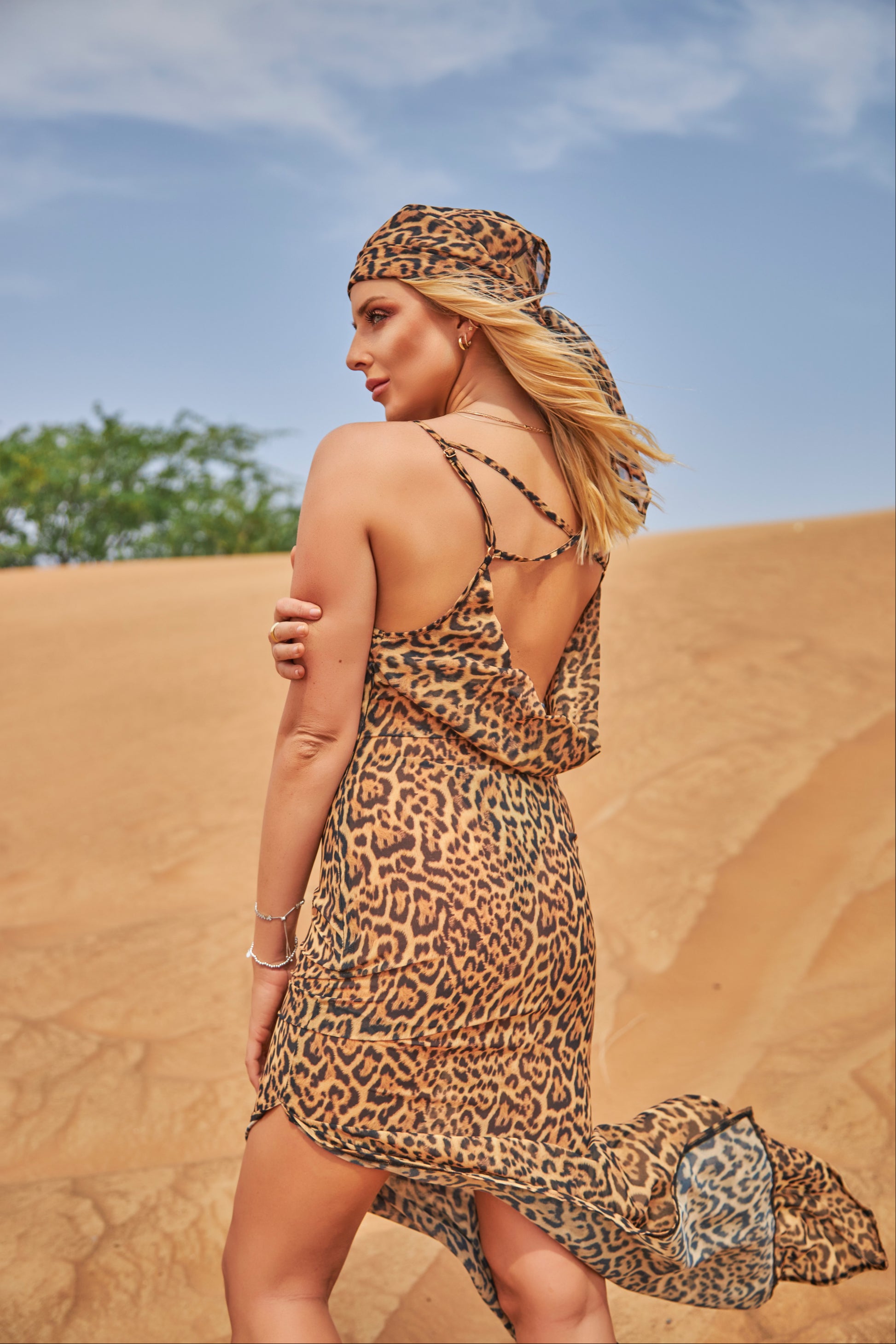 SAMPLE SALE - Leopard Amantis Sheer Maxi Dress